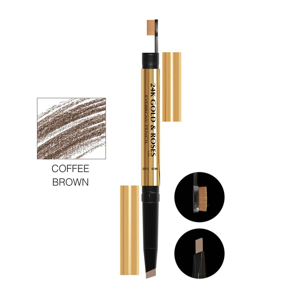 Picture of Bba 24k Gold & Rose Eyebrow Pencil Coffee Brown