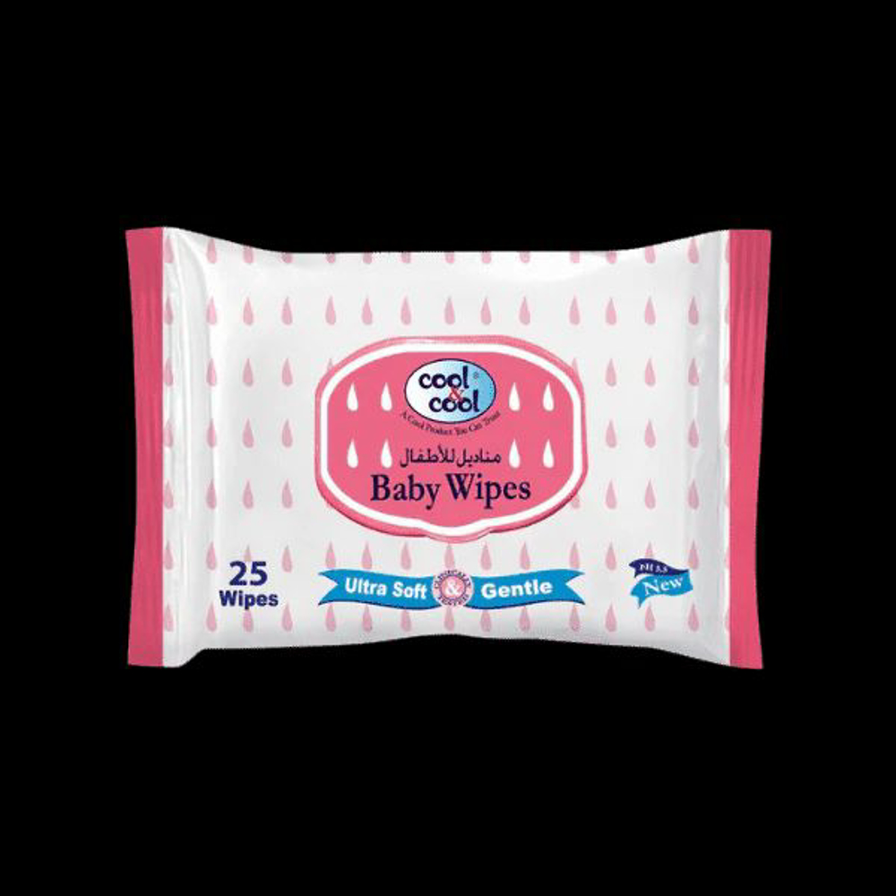 Picture of Cool & Cool Ultra Soft & Gentle Baby Wipes 25pcs