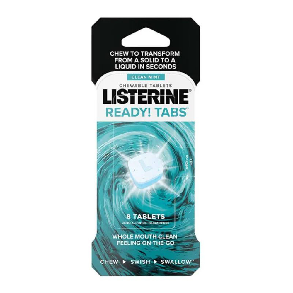 Picture of Listerine Clean Mint Chewable Mouth 8 Tablets Pack