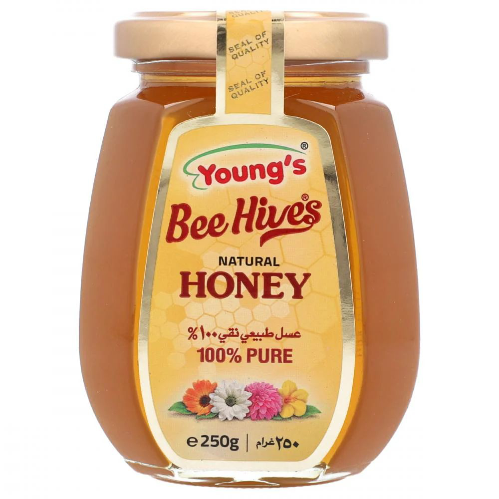 Picture of Young's Bee Hives Natural Honey Jar 250gm