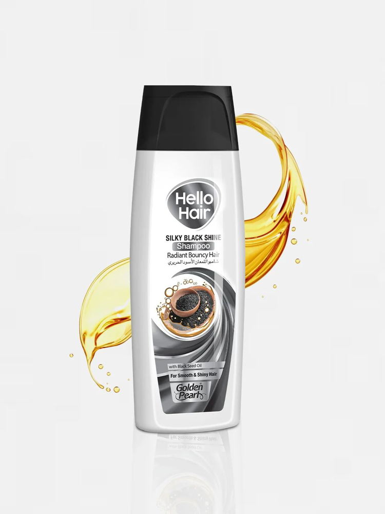Picture of Golden Pearl Hello Hair Silky Black Shine Shampoo 360ML