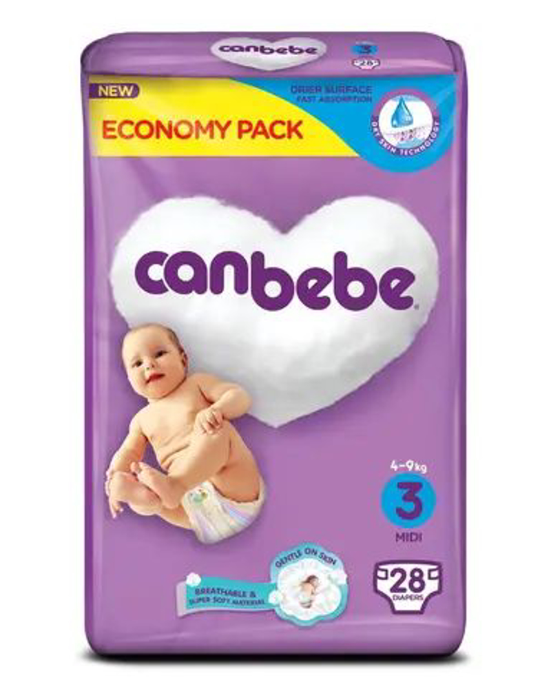 Picture of Canbebe Baby Daiper Midi 3 28pcs