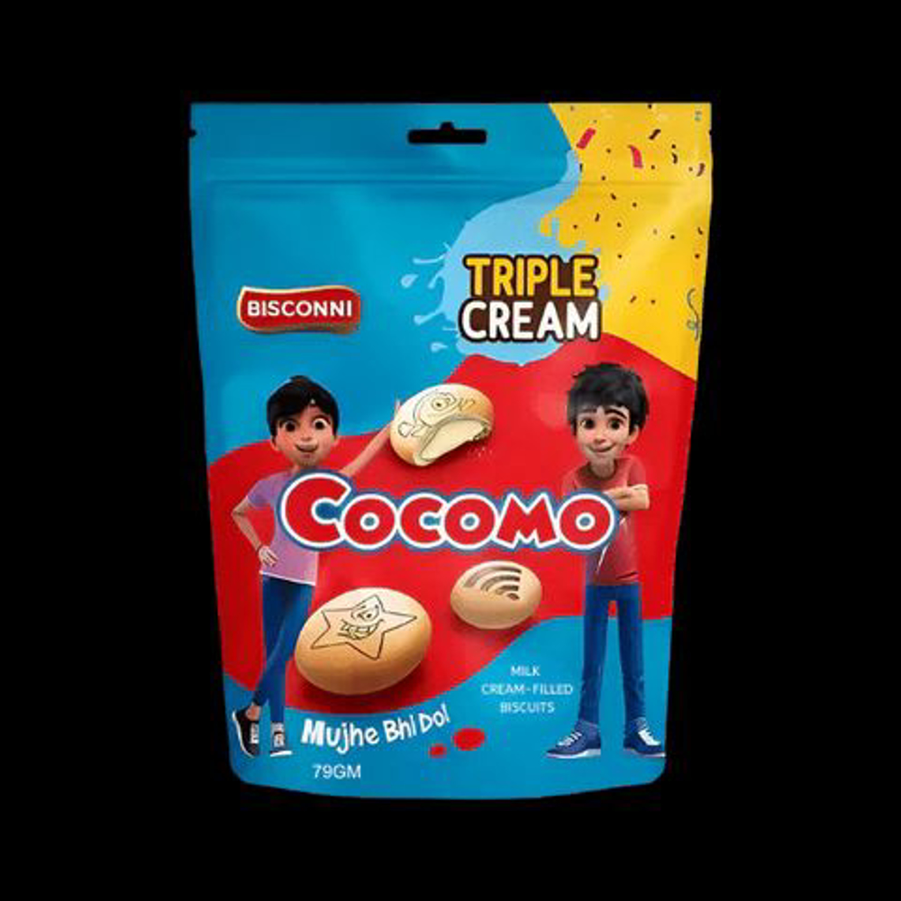 Picture of Bisconni Cocomo Milk Tripple Cream Filled Biscuits 79gm