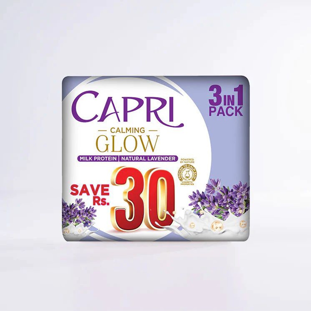 Picture of Capri Calming Glow Natural Lavender Soap 3pcs 120gm