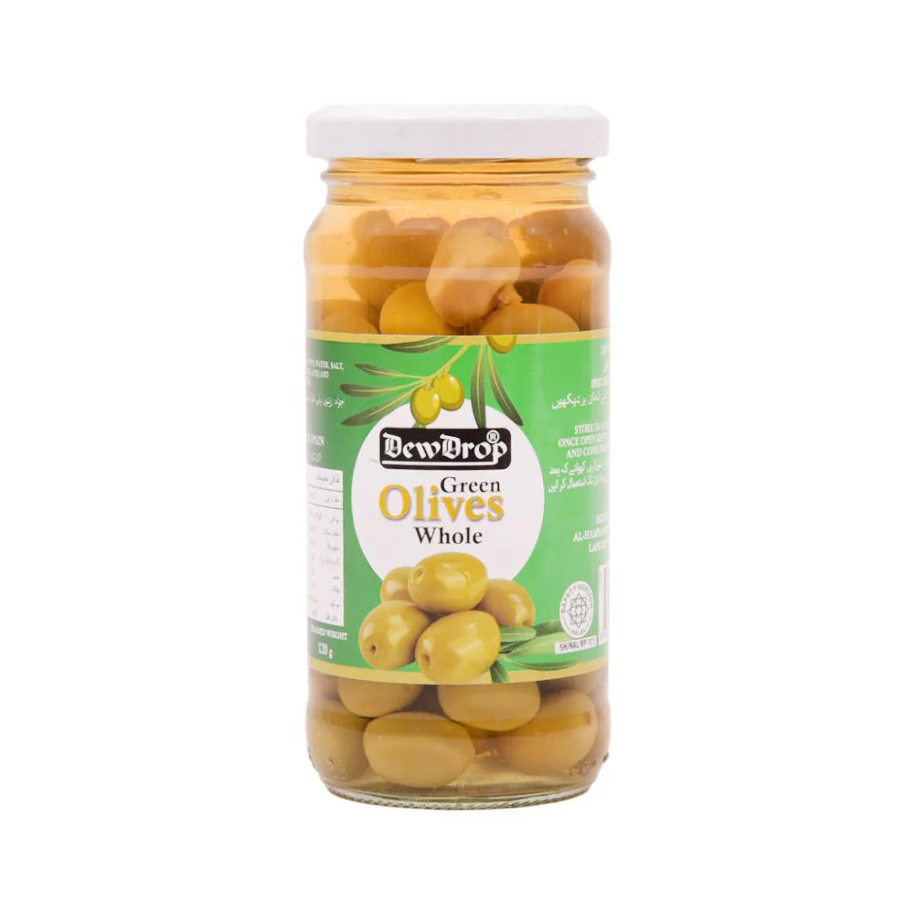 Picture of Dewdrops Green Olives Whole 240gm