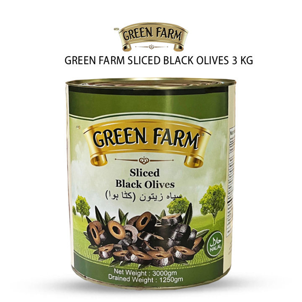 Picture of Green Farm Sliced Balck Olives 3000gm