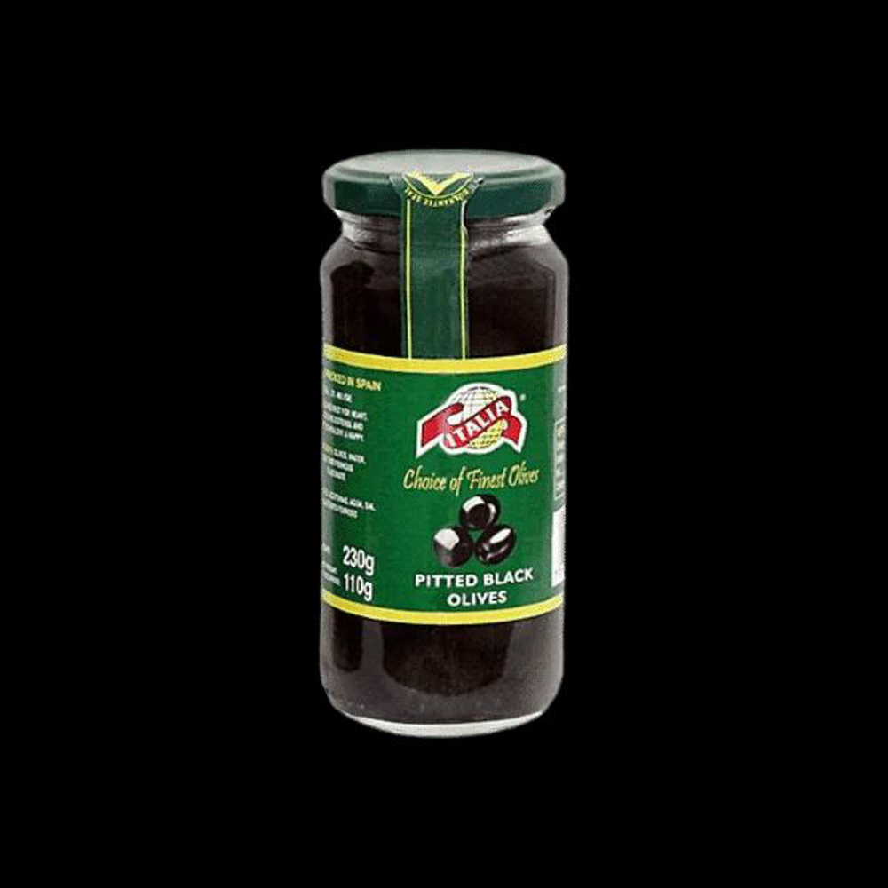 Picture of Italia Black Plain Olives 230gm