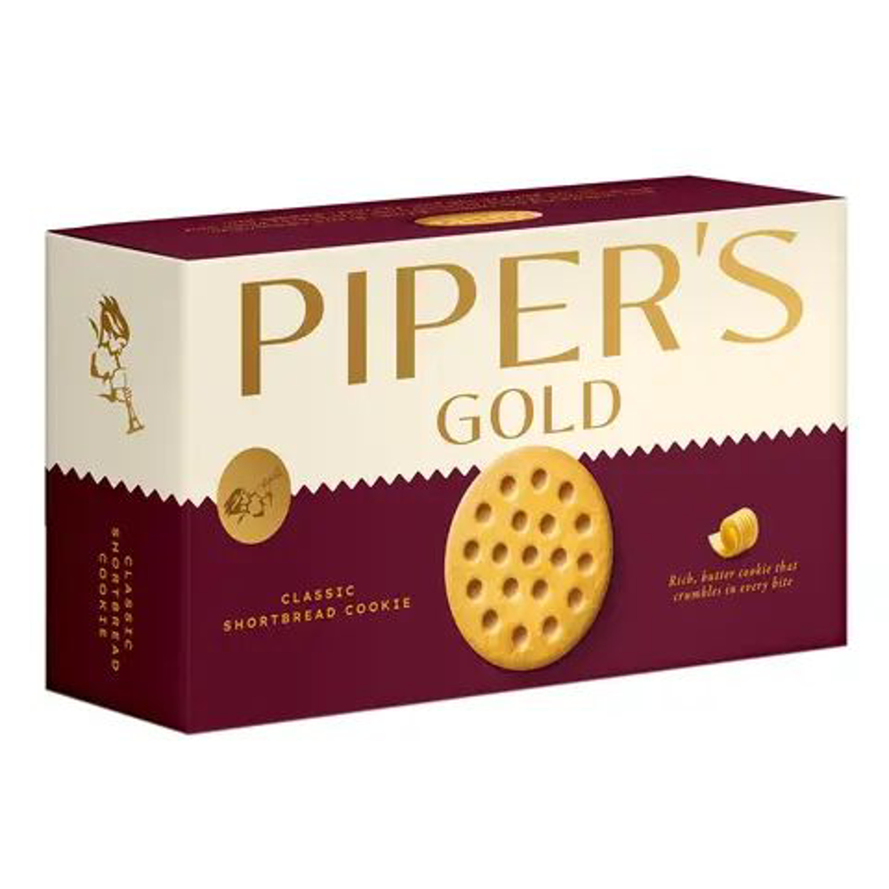 Picture of Piper's Gold Classic Short Bread Cookies 28GM