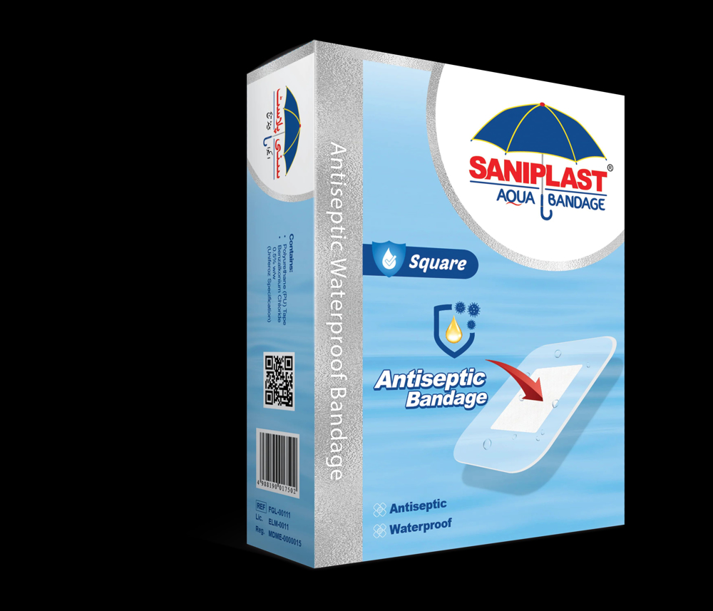 Picture of Saniplast Aqua Bandage Sqaure 20 Strips