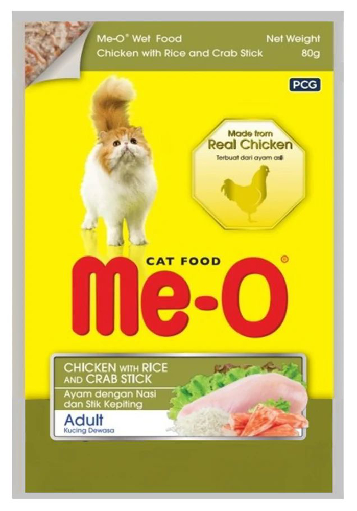Picture of Me-O Cat Chicken With Rice & Crab Stick 80GM