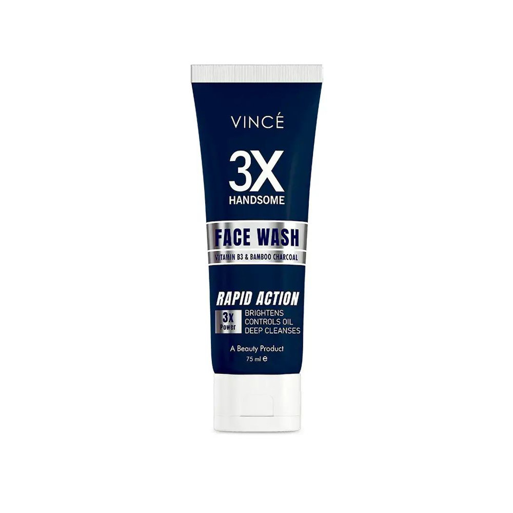 Picture of Vince 3x Handsome Vitamin B3 & Bamboo Charcoal Facewash 75ml