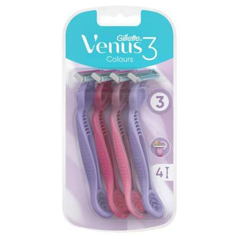 Picture of Gilette Venus 3 Colours Womens Razors 4Pack UK